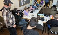 Filmteam des WDR beim Dreh über einen Minecraft-Workshop