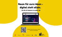 Foto eines Laptops mit der DiLAS-Website drauf
