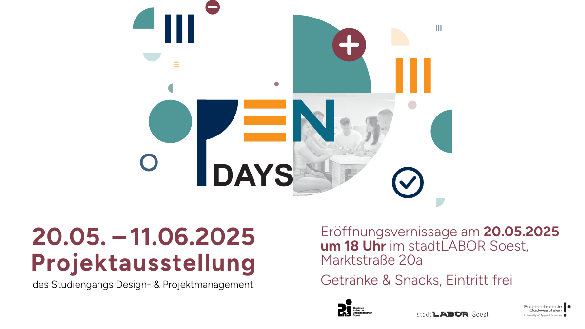 Illustration zu einer Einladung zur Vernissage am 20.5. im stadtLABOR Soest