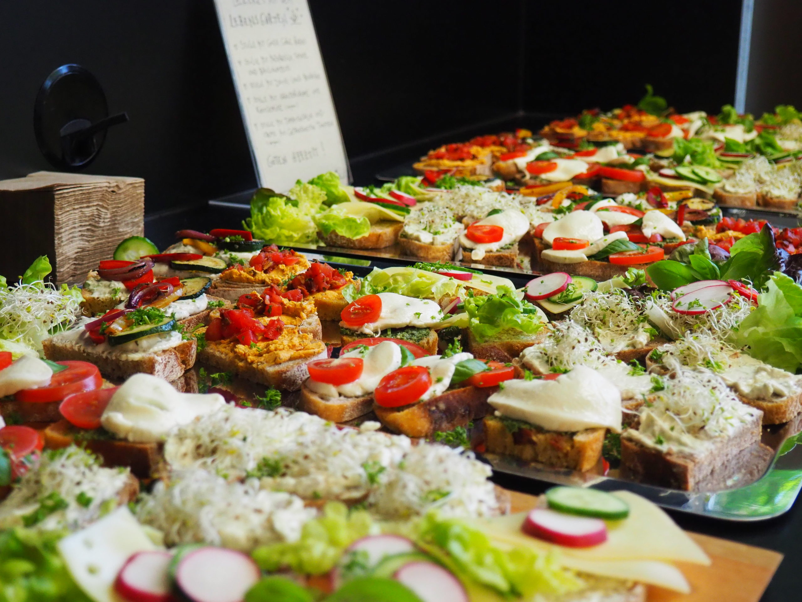 Schnittchen als Catering des Klimaforums