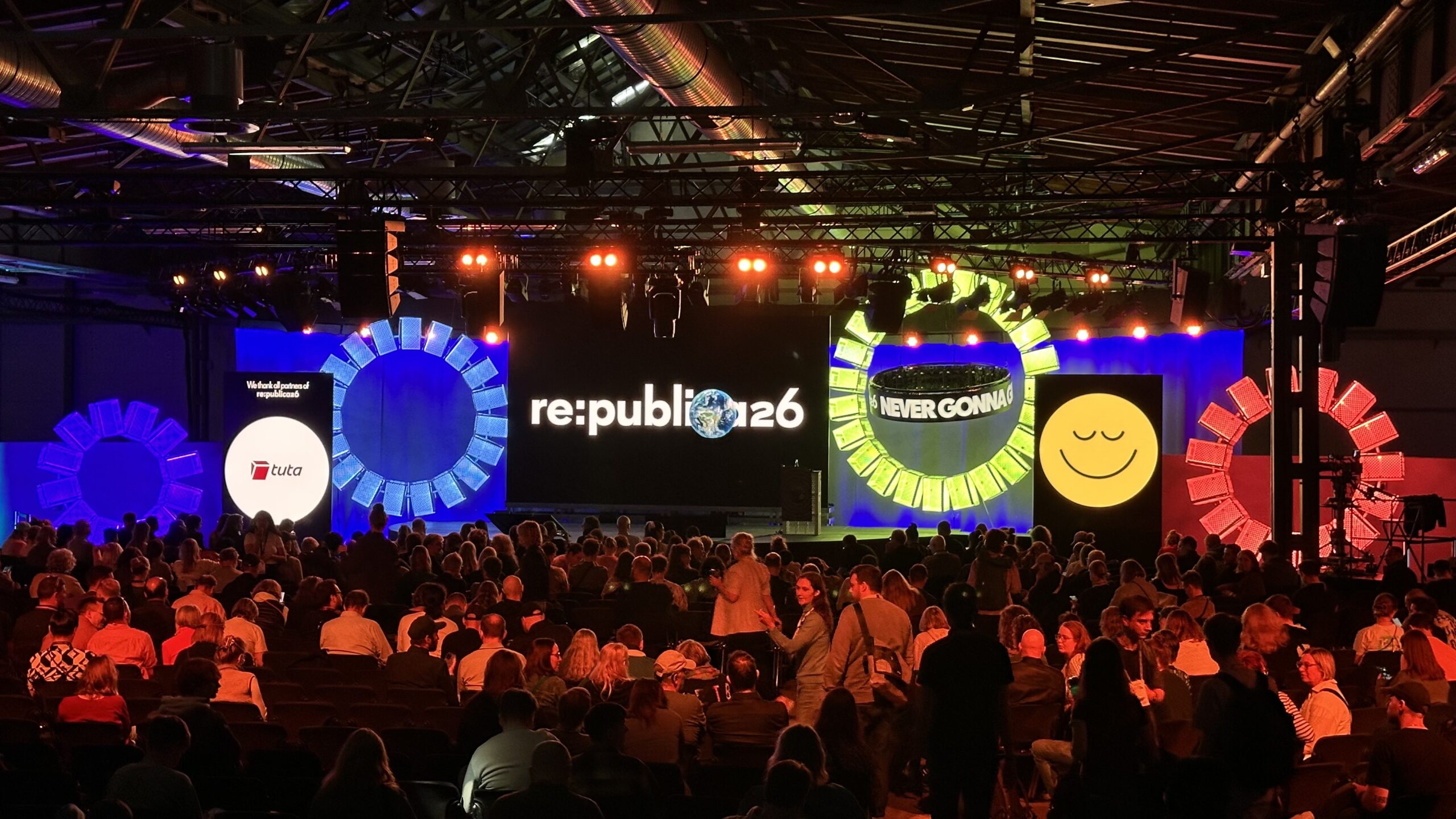 Blick auf die re:publica Bühne in Berlin