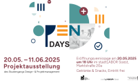 Illustration zu einer Einladung zur Vernissage am 20.5. im stadtLABOR Soest